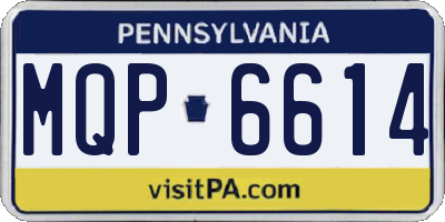 PA license plate MQP6614