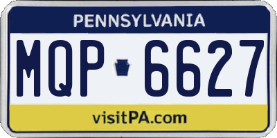 PA license plate MQP6627