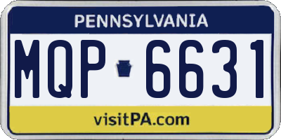 PA license plate MQP6631