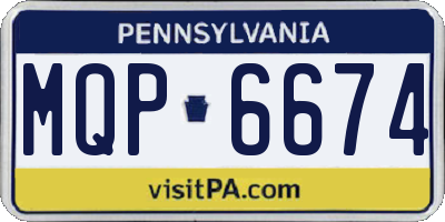 PA license plate MQP6674