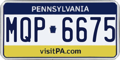 PA license plate MQP6675