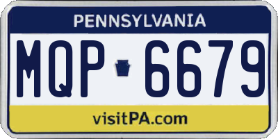 PA license plate MQP6679