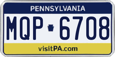 PA license plate MQP6708