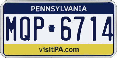 PA license plate MQP6714