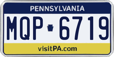 PA license plate MQP6719