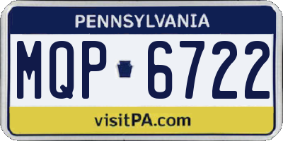PA license plate MQP6722