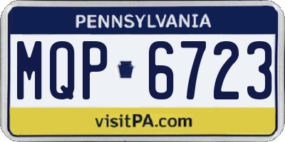 PA license plate MQP6723