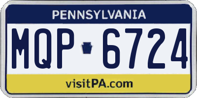 PA license plate MQP6724