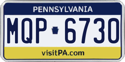 PA license plate MQP6730