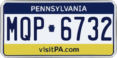 PA license plate MQP6732