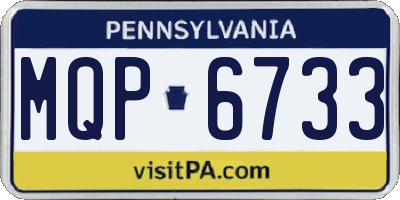 PA license plate MQP6733
