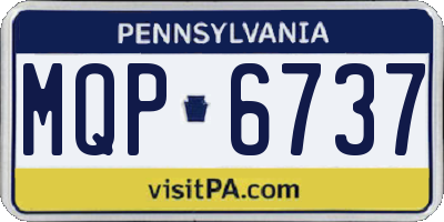 PA license plate MQP6737