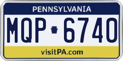PA license plate MQP6740