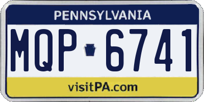 PA license plate MQP6741