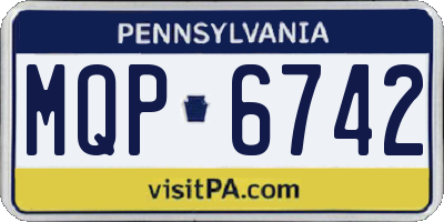 PA license plate MQP6742