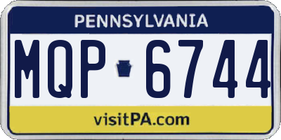 PA license plate MQP6744