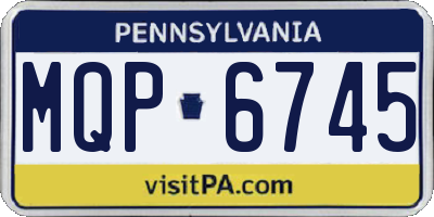 PA license plate MQP6745