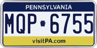 PA license plate MQP6755