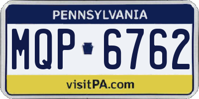 PA license plate MQP6762