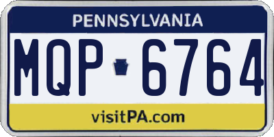 PA license plate MQP6764