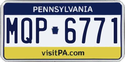 PA license plate MQP6771