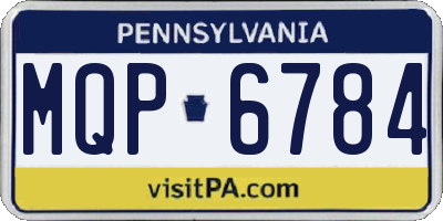 PA license plate MQP6784