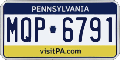 PA license plate MQP6791