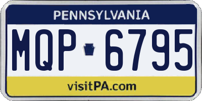 PA license plate MQP6795