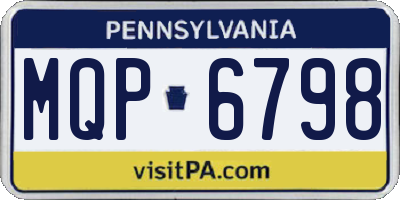 PA license plate MQP6798