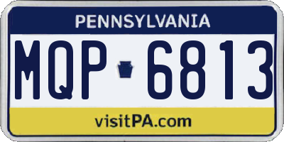 PA license plate MQP6813
