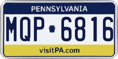 PA license plate MQP6816