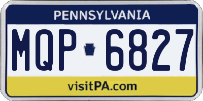 PA license plate MQP6827