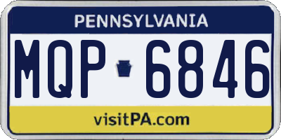 PA license plate MQP6846