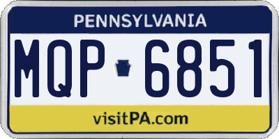 PA license plate MQP6851