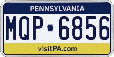 PA license plate MQP6856