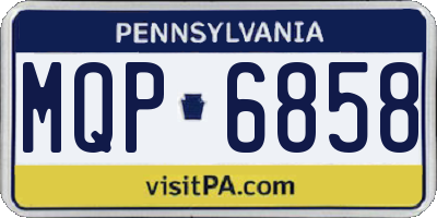 PA license plate MQP6858
