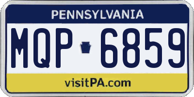 PA license plate MQP6859