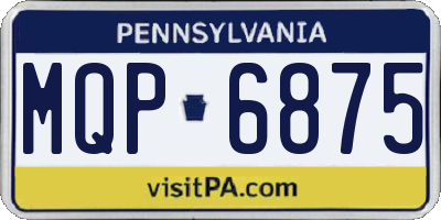 PA license plate MQP6875