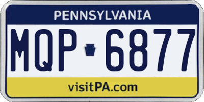 PA license plate MQP6877