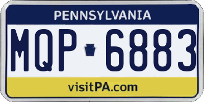 PA license plate MQP6883