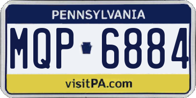 PA license plate MQP6884