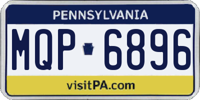 PA license plate MQP6896