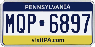 PA license plate MQP6897