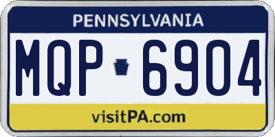 PA license plate MQP6904