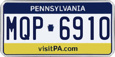 PA license plate MQP6910