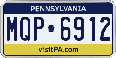 PA license plate MQP6912