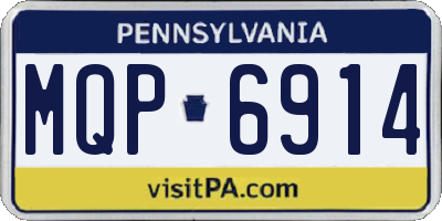 PA license plate MQP6914