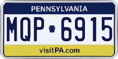 PA license plate MQP6915