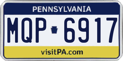 PA license plate MQP6917