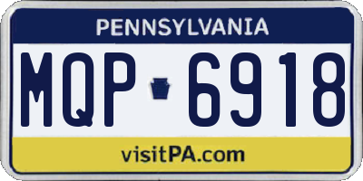 PA license plate MQP6918